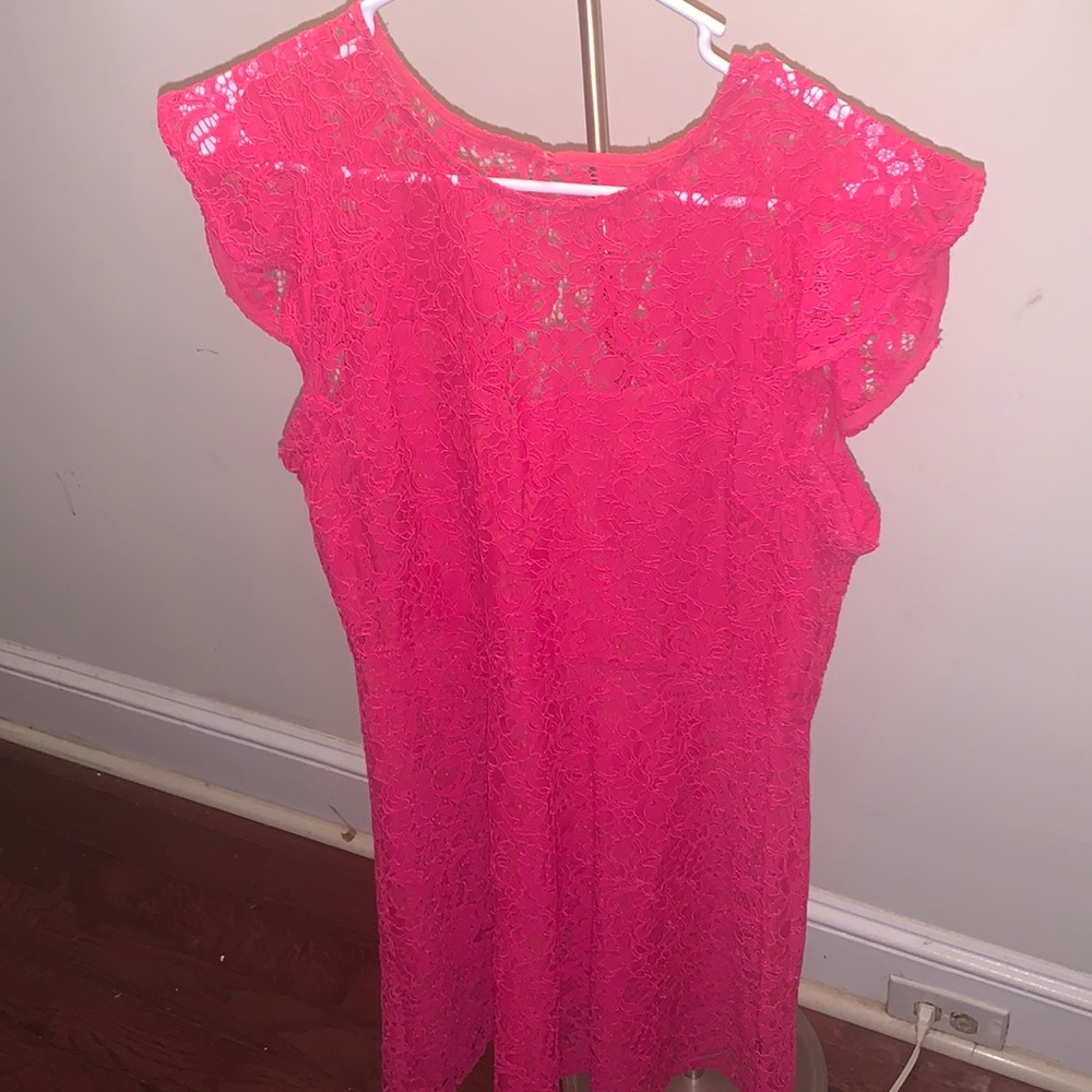 Pink lace dress